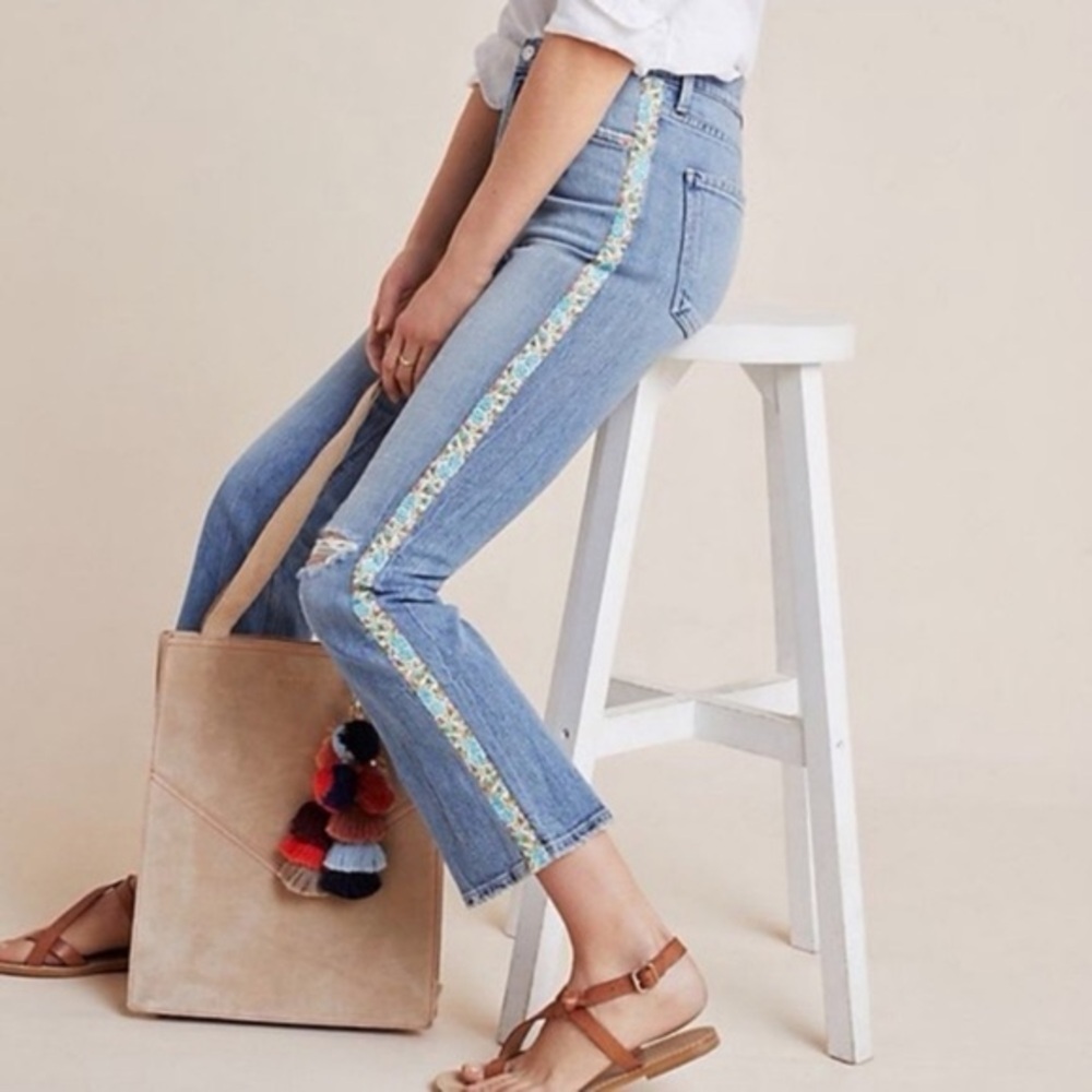Citizens of Humanity Demy Flare Floral Stripe Jeans